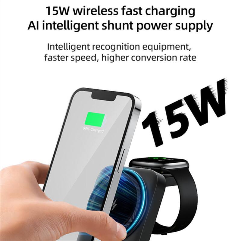 15W wireless fast charging  
AI intelligent shunt power supply  

Intelligent recognition equipment, faster speed, higher conversion rate  

90% Charged