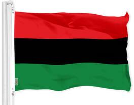G128 - Pan African Flag 3x5 ft 150D Dye-Sublimated Polyester with Brass Grommets - Assorted Colors