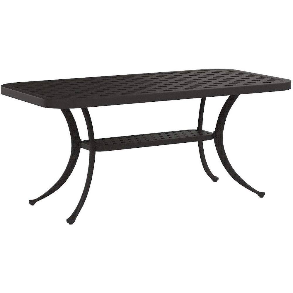 Front. Crosley Furniture - Sedona Cast Aluminum Outdoor Coffee Table - Black.