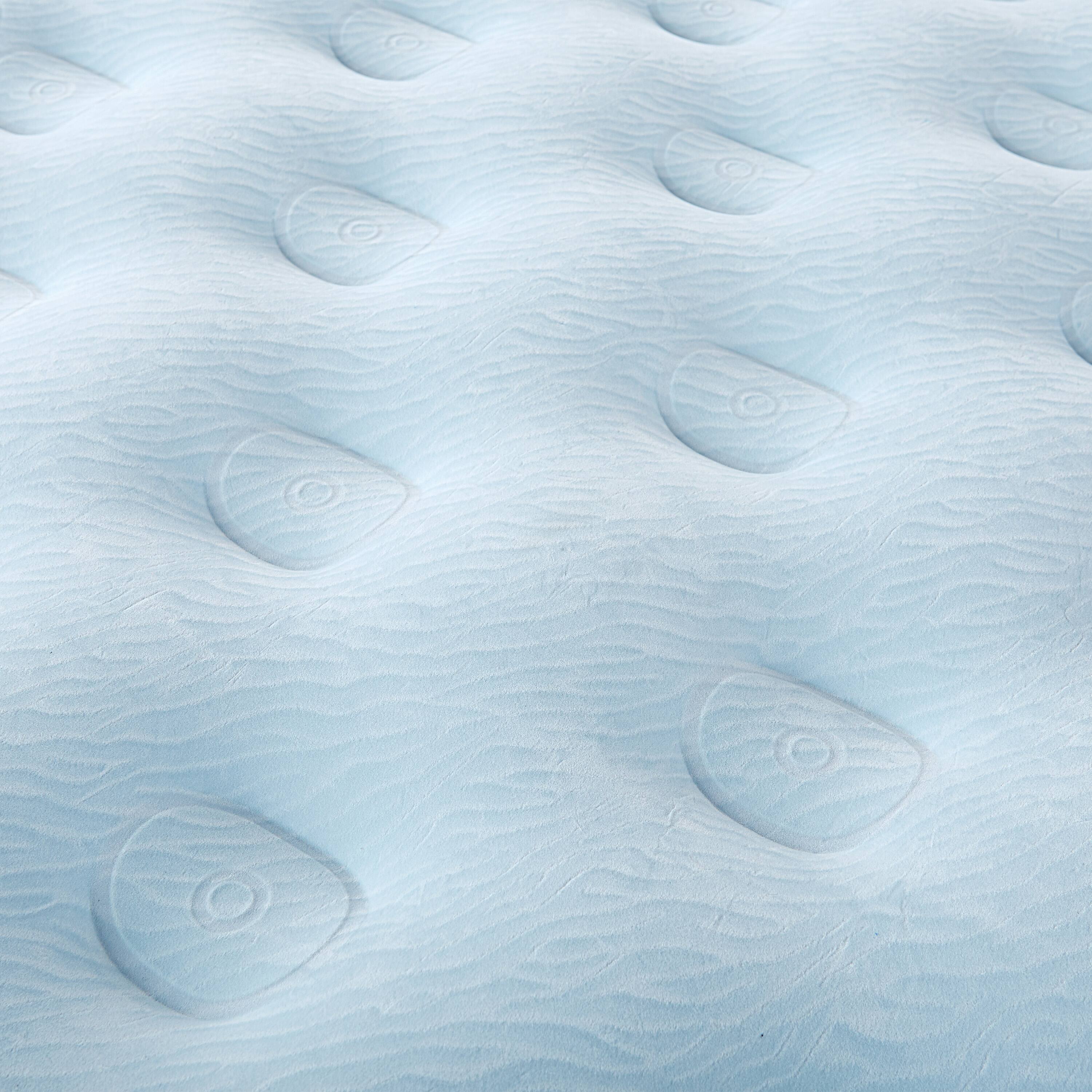 Alt View 5. Nautica - 18" Cool Comfort  Pillowtop Air Mattress with Inset Pump - WHITE/BLUE.