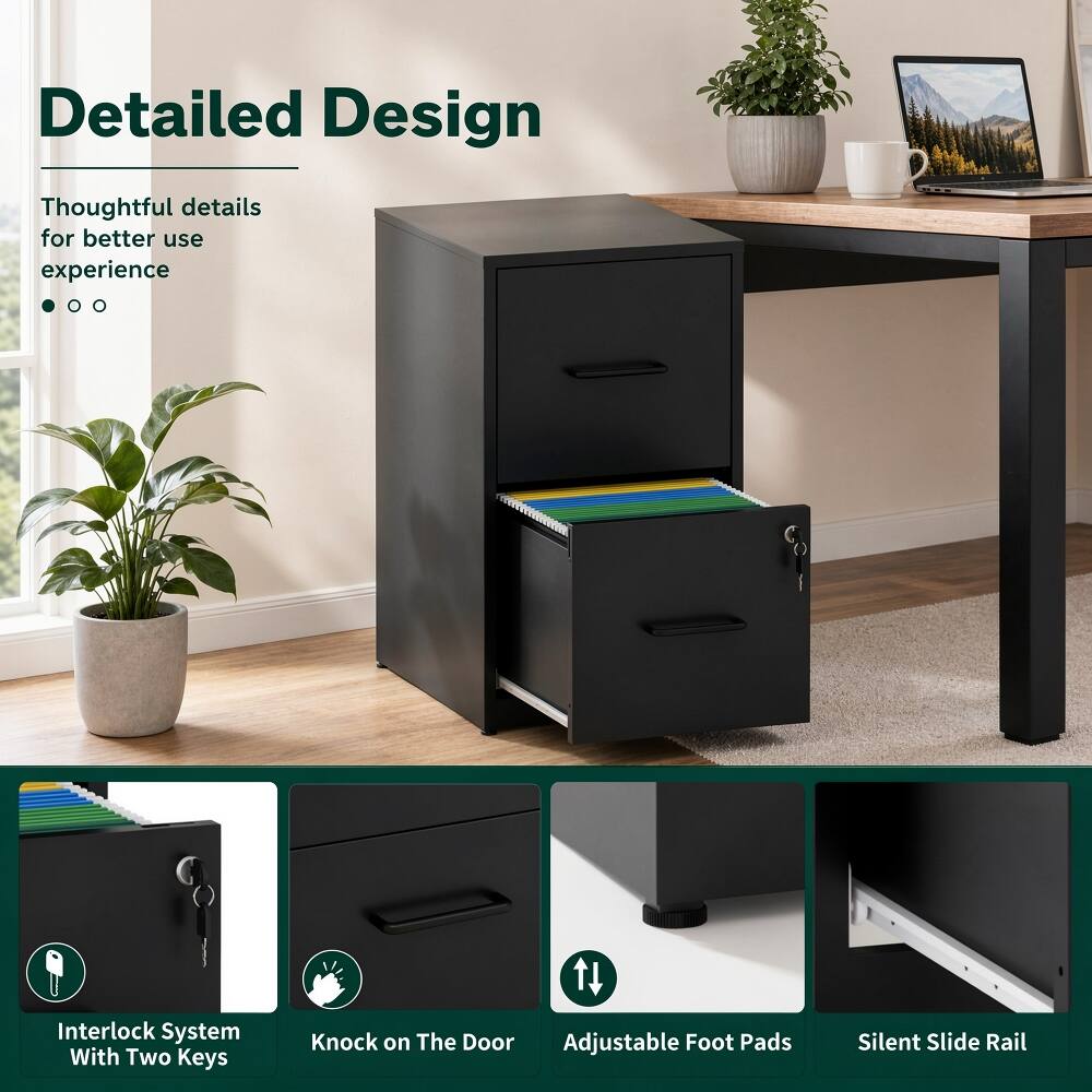 Detailed Design  
Thoughtful details for better use experience  

- Interlock System With Two Keys  
- Knock on The Door  
- Adjustable Foot Pads  
- Silent Slide Rail