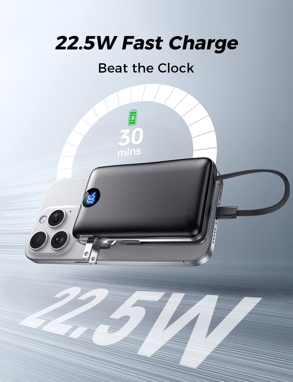 22.5W Fast Charge  
Beat the Clock  
30 mins  
22.5W