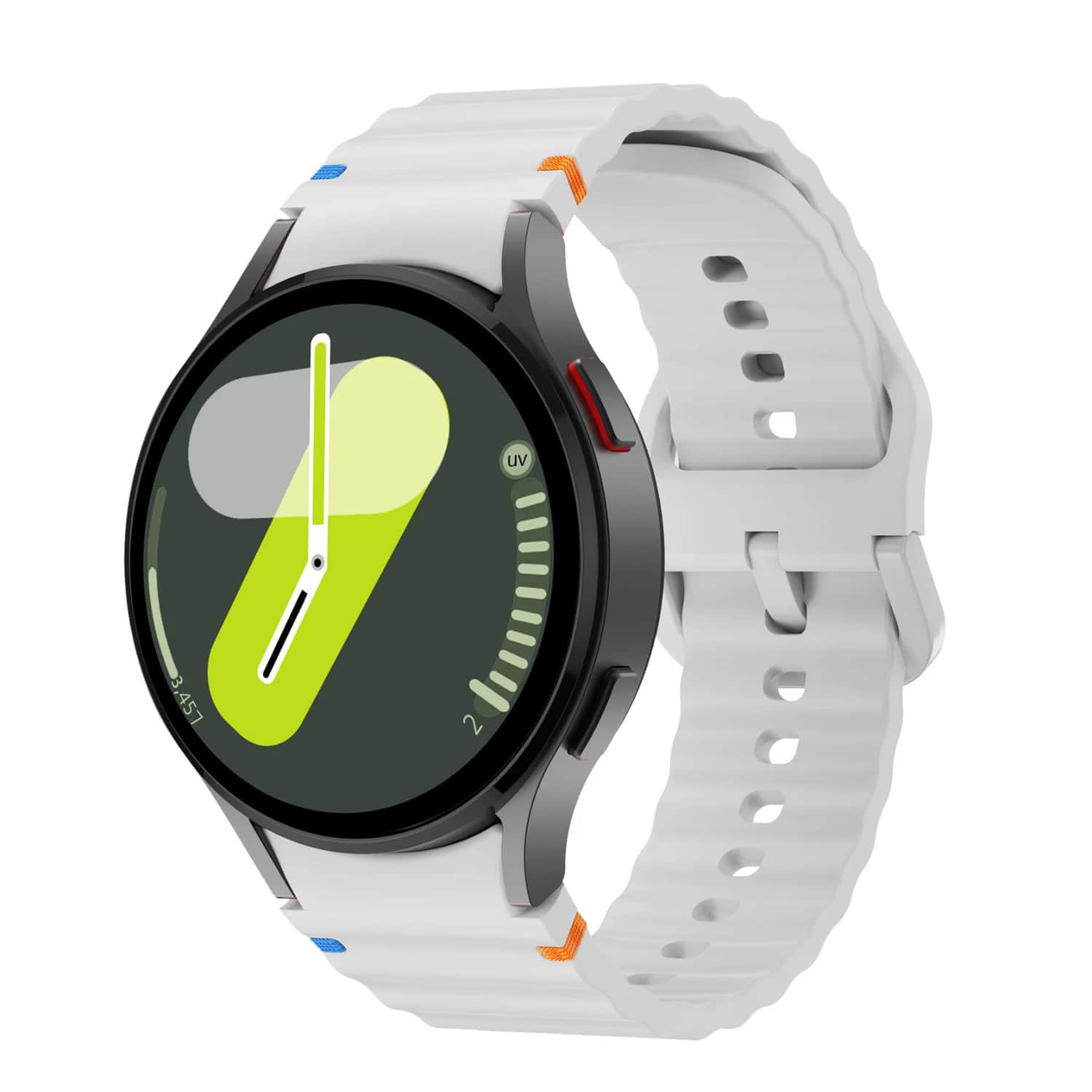 Stock Preferred - Sport Silicone Watch Band for Samsung Galaxy Watch 7/6/5/4 FE for 40mm & 44mm - Light Grey - Light Gray