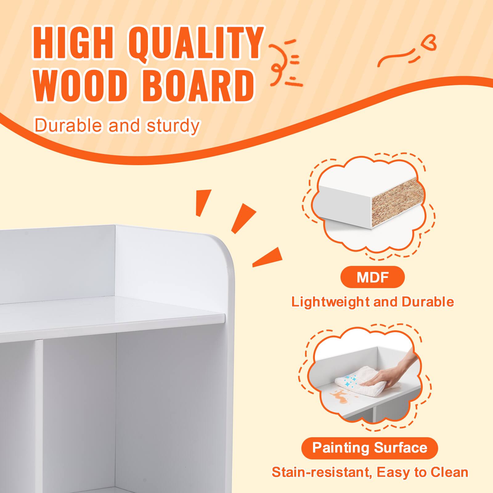 HIGH QUALITY WOOD BOARD
Durable and sturdy
MDF
Lightweight and Durable
Painting Surface
Stain-resistant, Easy to Clean