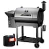 Z GRILLS - Classic Model 697 sq. in. Pellet Grill and Smoker, 8-in-1 BBQ Grill with Rain Cover - Silver