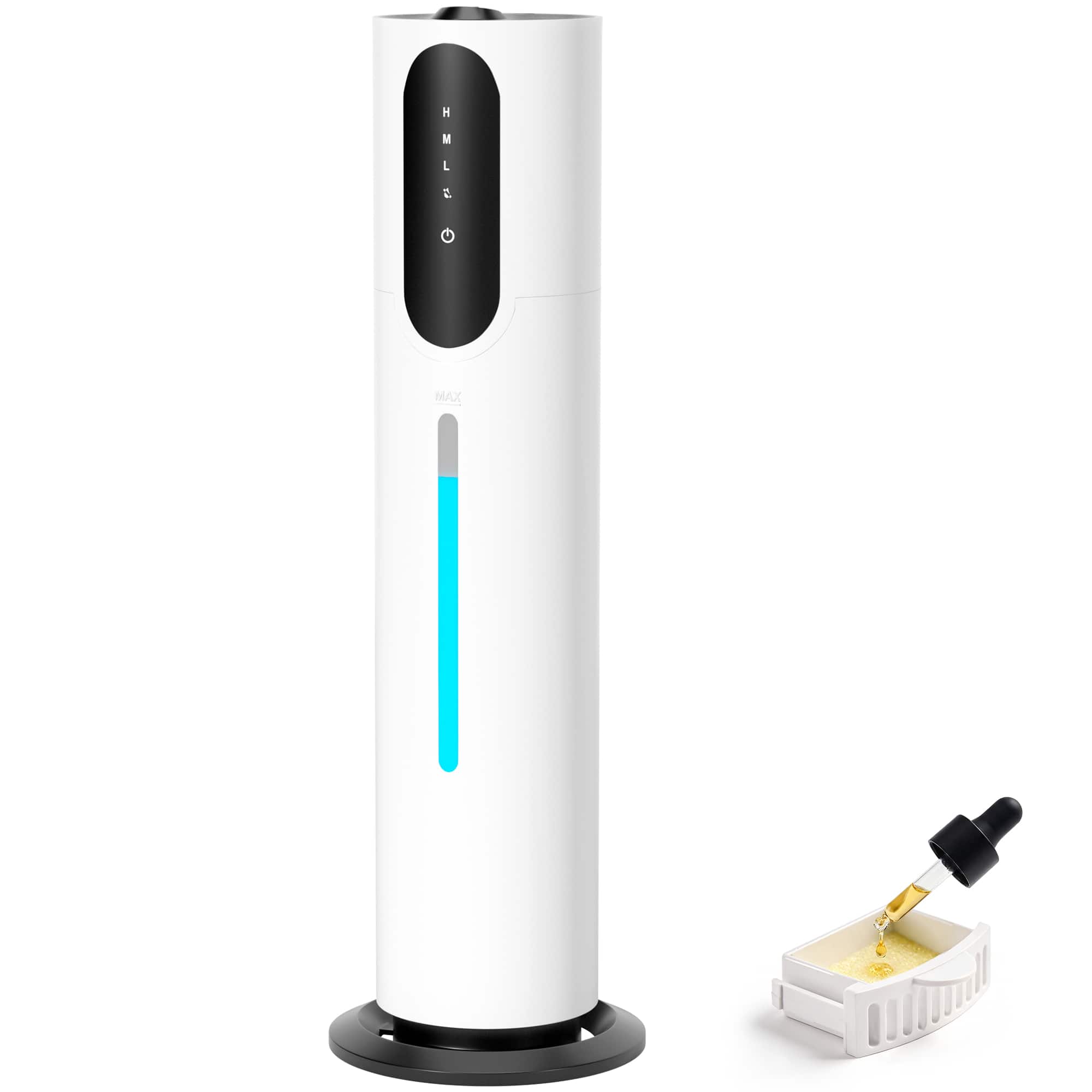 Topteng - 1.98Gal Ultrasonic Cool Mist Humidifier-36dB Quiet,Purification Filter,AromaDiffuser,for Large Bedroom,Baby&Pet Friendly - White