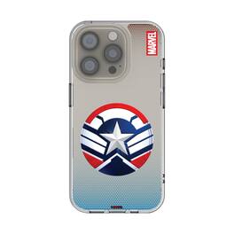 Keyscaper - Marvel Grid Clear Phone Case - Apple iPhone 14 - Sam Wilson Captain America