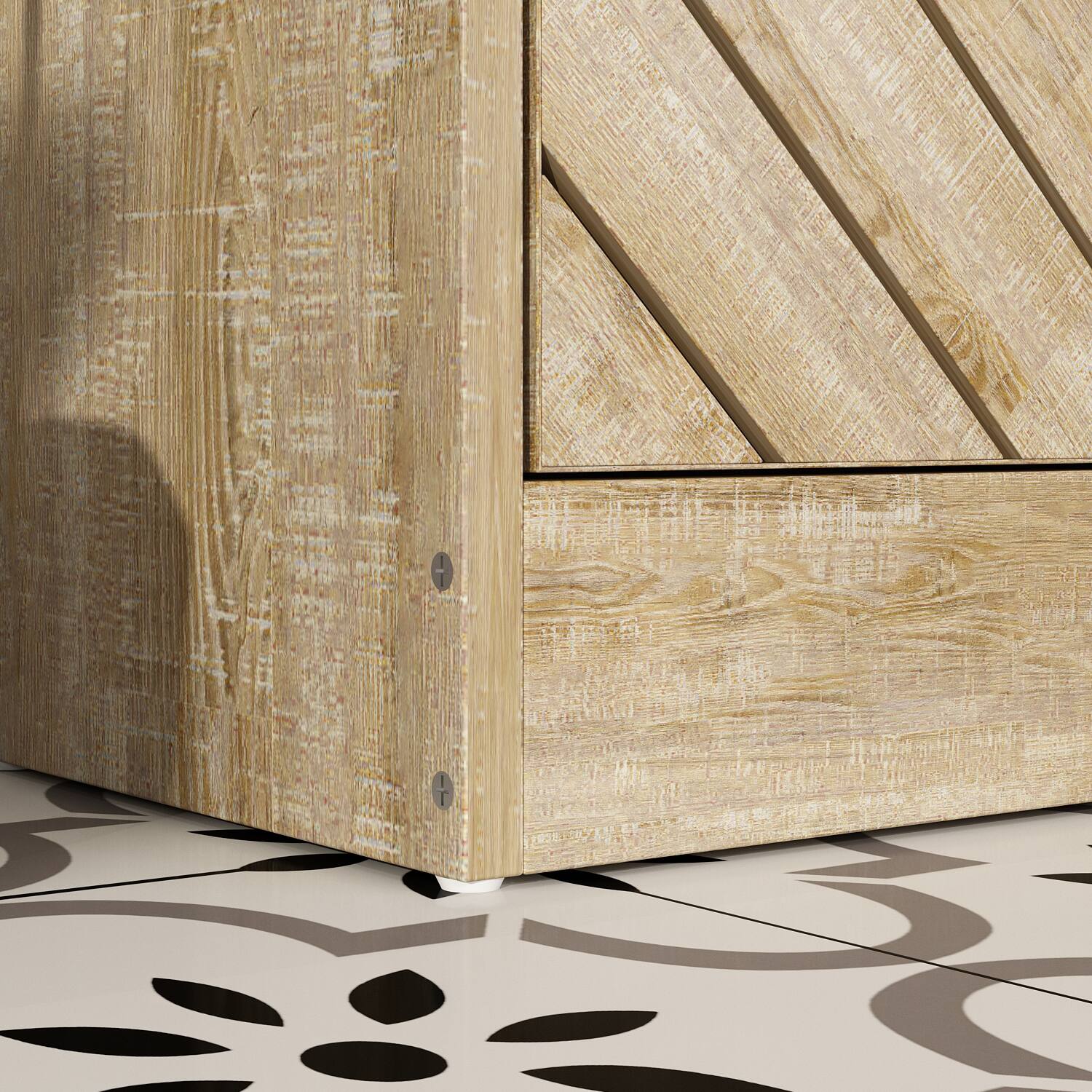 Alt View 8. Famapy - Famapy Flip - Down Shoe Cabinet: Rustic Wood Style, Adjustable Storage - Wooden.