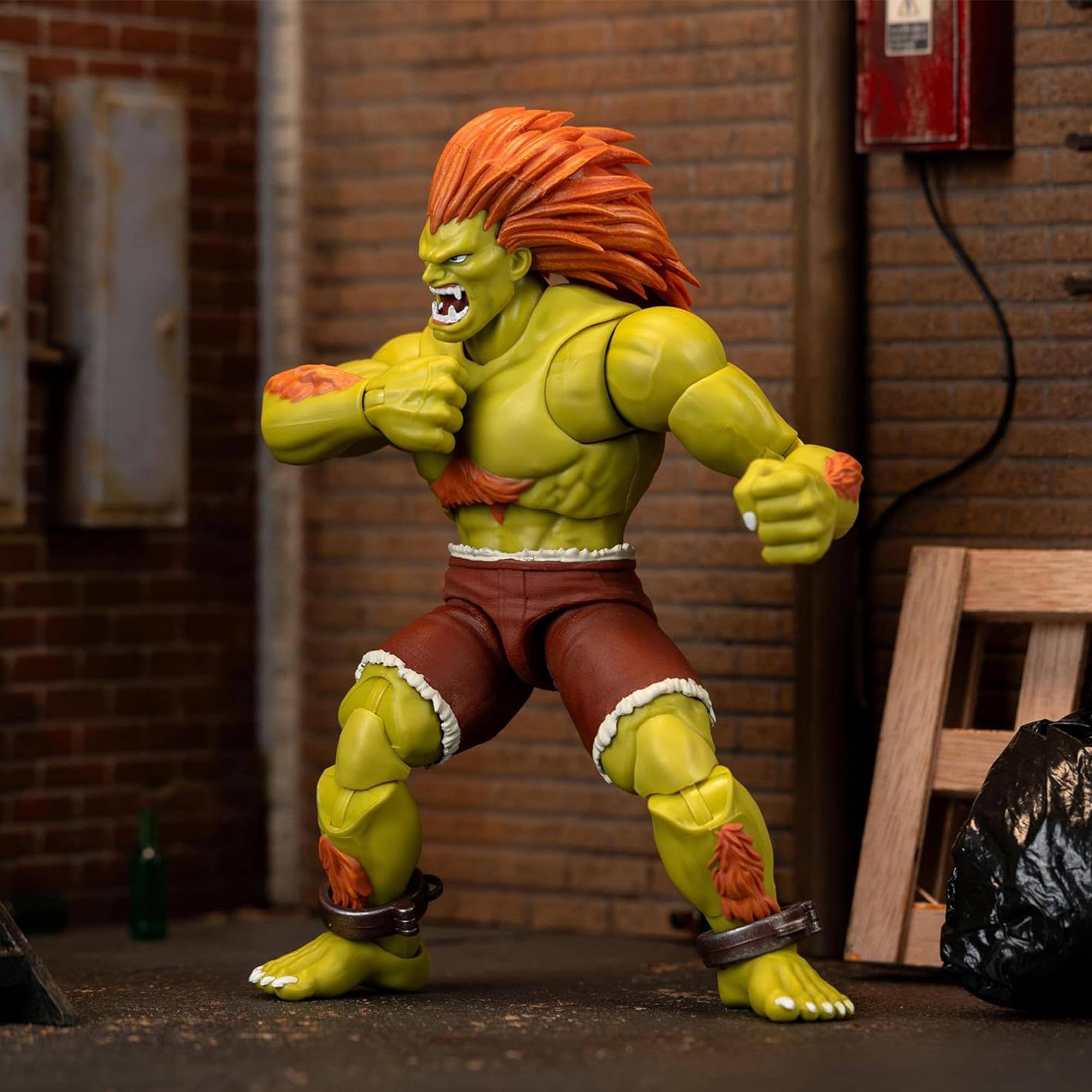 Alt View 5. Jada Toys - Jada Toys - Street Fighter II - Blanka Deluxe 1:12 Scale Action Figure   - Collectibles - Multicolor.