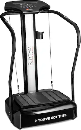 LifePro - Rhythm Vibration Plate Exercise Machine - Whole Body Vibrating Plate with Handles & Heart Rate Sensor - Black