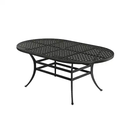 Front. Mondawe - Cast Aluminum Outdoor Dining Table - Bronze.