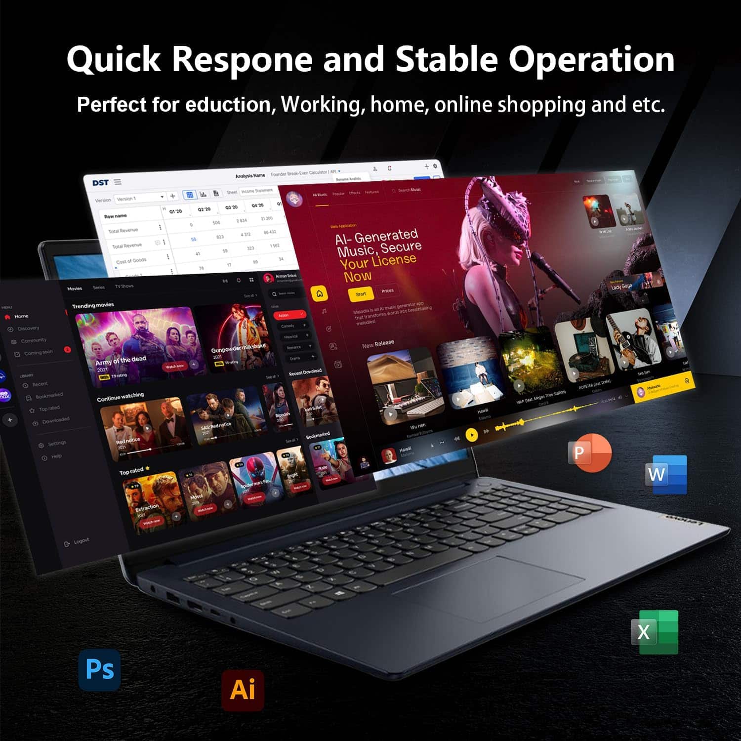 Lenovo Upgraded IdeaPad 1 15.6