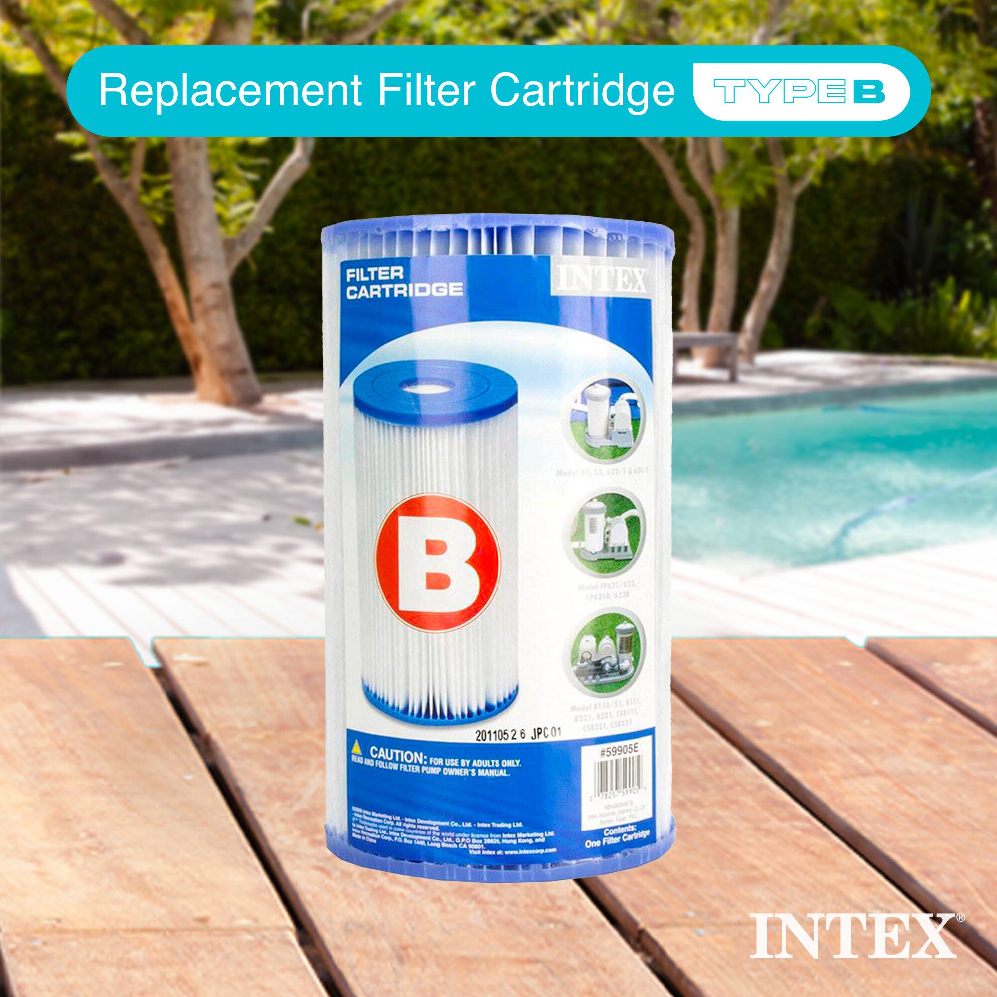 Replacement Filter Cartridge  
TYPE B FILTER CARTRIDGE  
INTEX B 2054 InE/Z P2R/EN 201105 2 E JPCO 01 TG  
CAUTION: FOR USE BY ADULTS ONLY.  
FILTER FIEP OWNER'S MANUAL #59905E  
Hn S15 Comtenta Carboaye One Filter INTEX