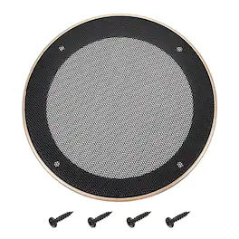 Unique Bargains - Speaker Grill Mesh Cover, Metal Subwoofer Grill Guard Protector ABS Frame for Car Audio, 4 Screws Included - Black Gold