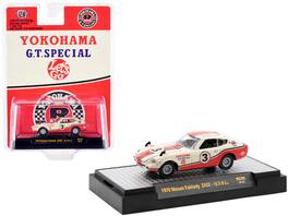 M2 - 1970 Nissan Fairlady Z432 RHD #3 Stripes "Yokohama G.T. Special" Limited Edition 7040pcs 1/64 - White With Red