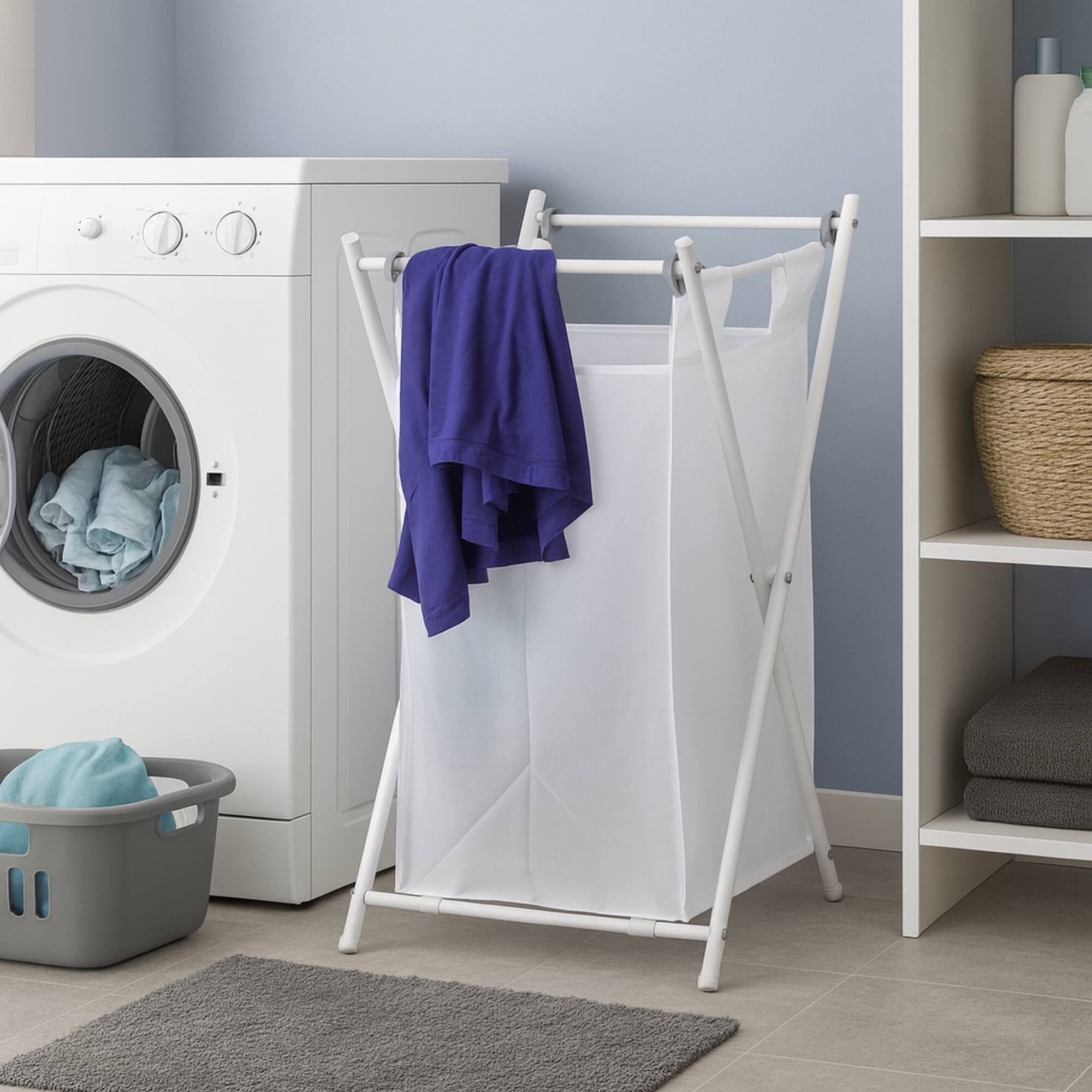 Alt View 1. Furinno - WAYAR Laundry Baskets, Laundry Hamper, Laundry Organizer, for Dirty Clothes, Blanket, Laundry Room Organization - White.