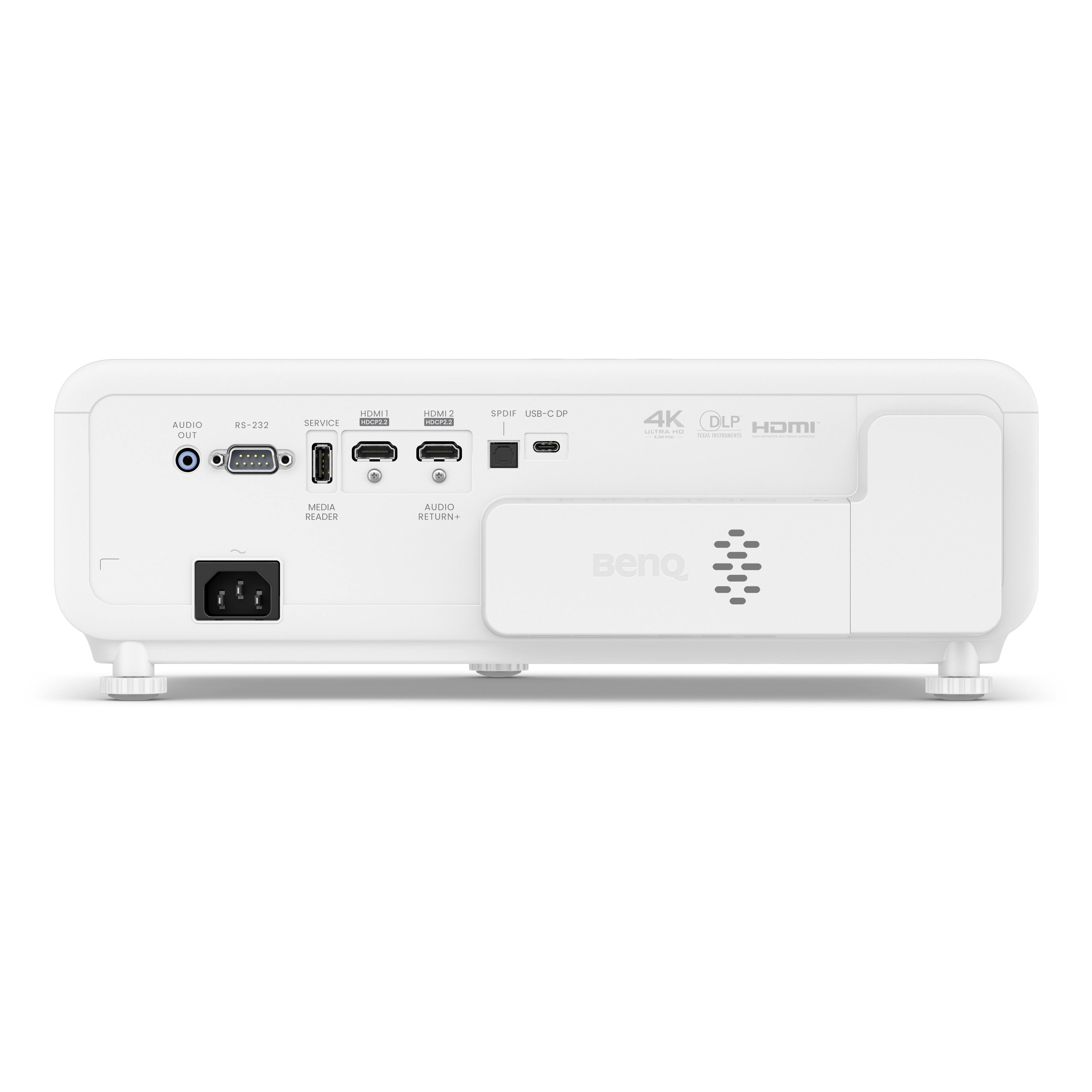 Back. BenQ - X500i 4K HDR DLP 4LED Short Throw Smart Gaming Projector - White.