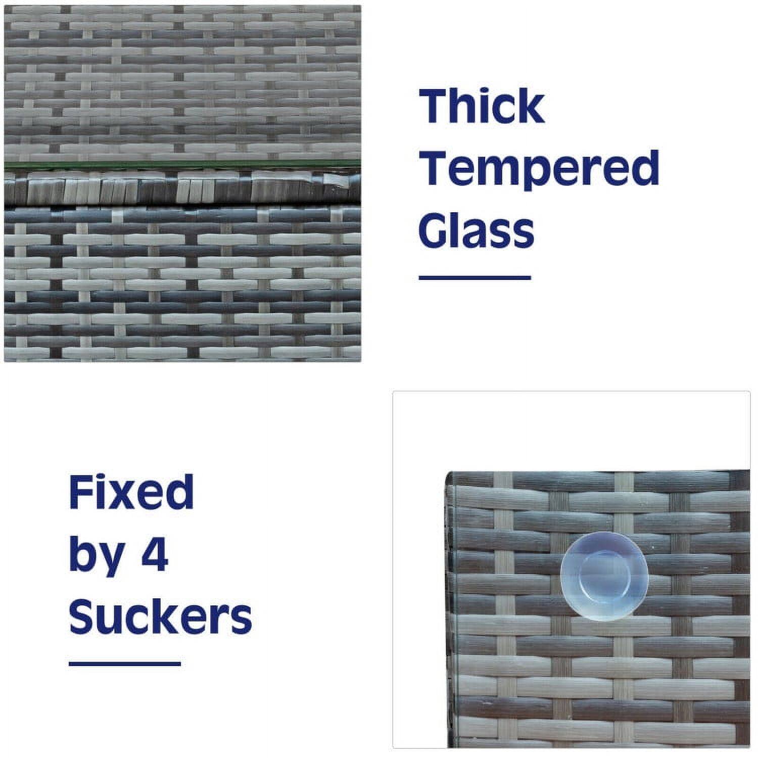Thick Tempered Glass  
Fixed by 4 Suckers