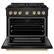 Angle. ZLINE - 36 in. Wide 6 Burner Autograph Black Stainless Paramount Dual Fuel Range w/ DuoPro Cooktop & Gold Accents (PSDRBZ-36-G) - Black Stainless Steel.
