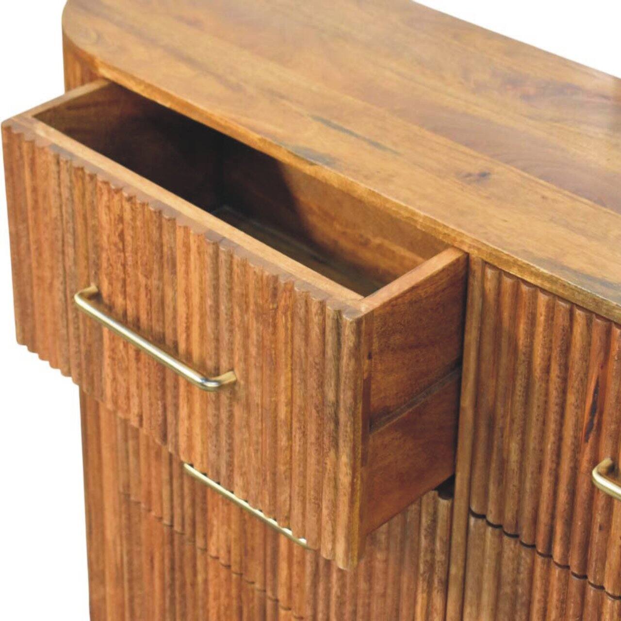 Alt View 1. Artisan Furniture - Artisan Furniture Solid Wood Amber Oak Ridgefront Chest, 6 Drawer, Brown - Brown.