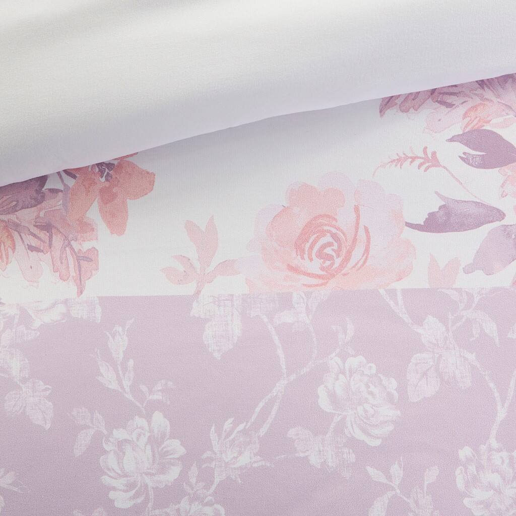 Alt View 5. Gracie Mills - Gracie Mills Valeria Floral Paisley Duvet Cover Set - Pink.