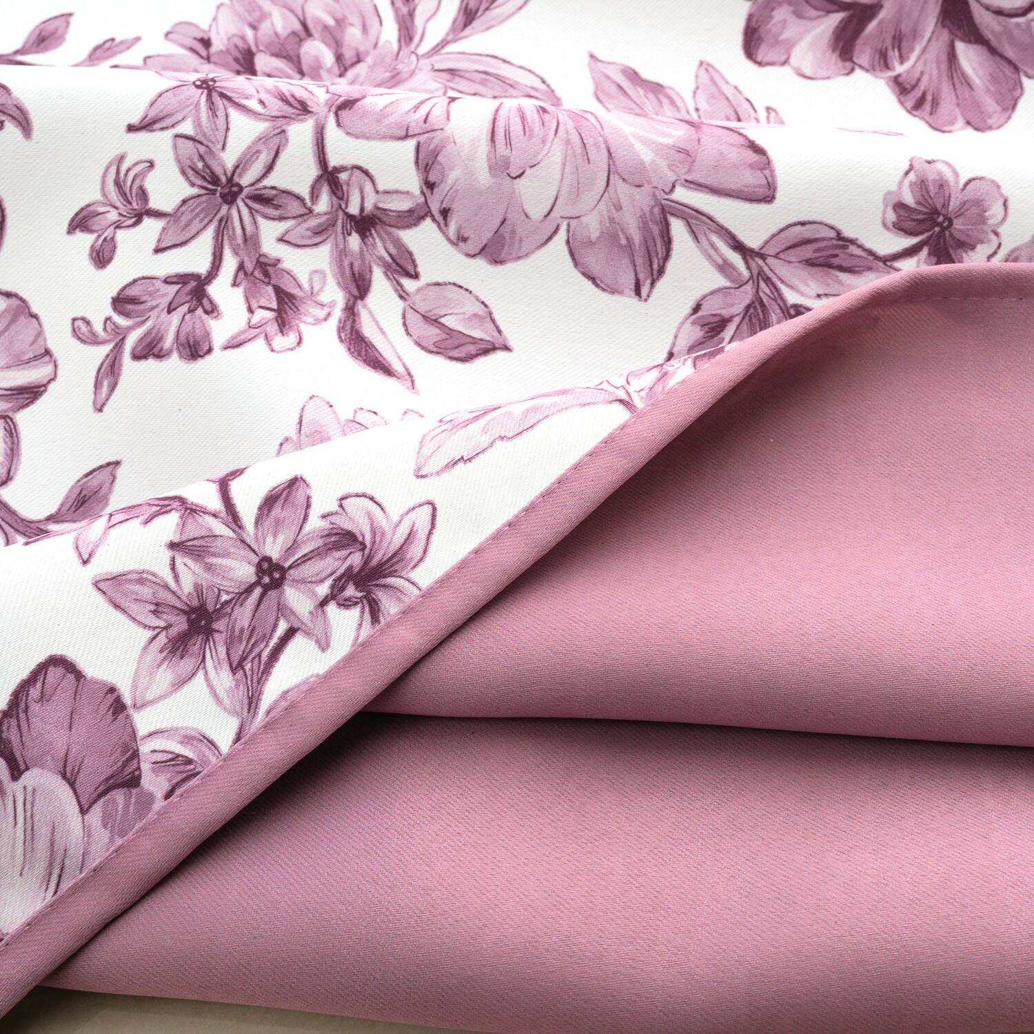 Alt View 2. Olivia Gray - Olivia Gray 100% Polyester 190 GSM Eloise Reversible Blackout Grommet Curtain Panel 54" x 90" Purple - Purple.