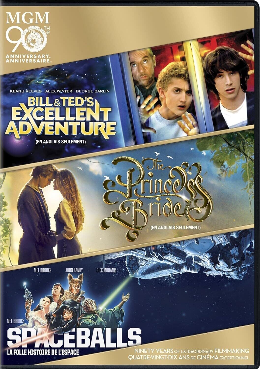 Bill & Ted's Excellent Adventure / The Princess Bride / Spaceballs   - DVD