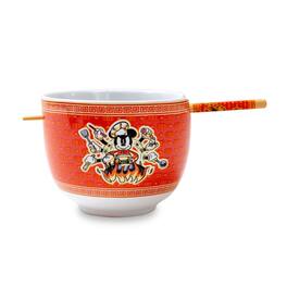 Disney - Mickey Mouse Wild Wok 20-Ounce Ramen Bowl and Chopstick Set - Red