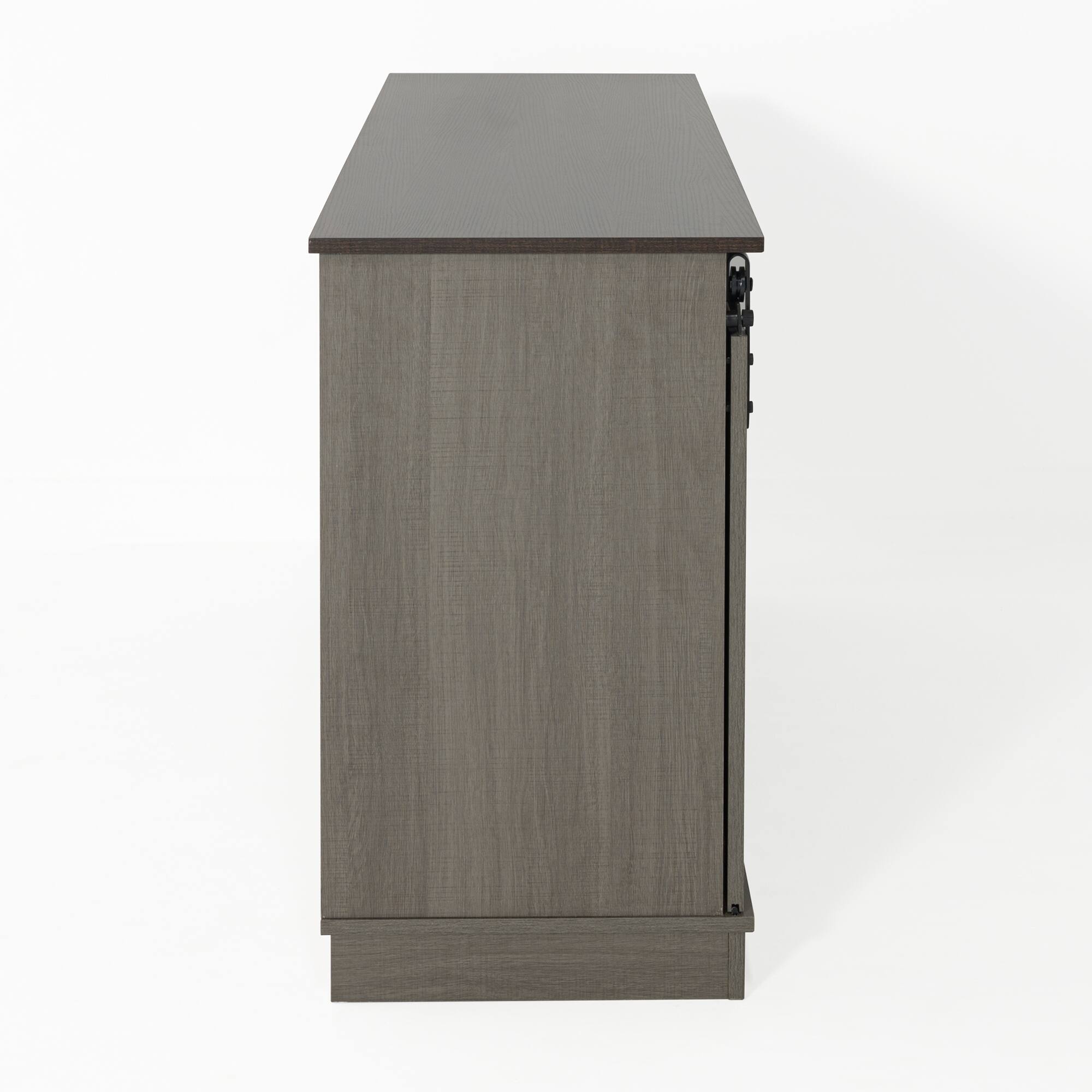 Alt View 5. Vaczon - 56" Farmhouse Tv Stand with Storage and Sliding Barn Doors, Media TV Stand Table for Living Room, Bedroom - Gray.