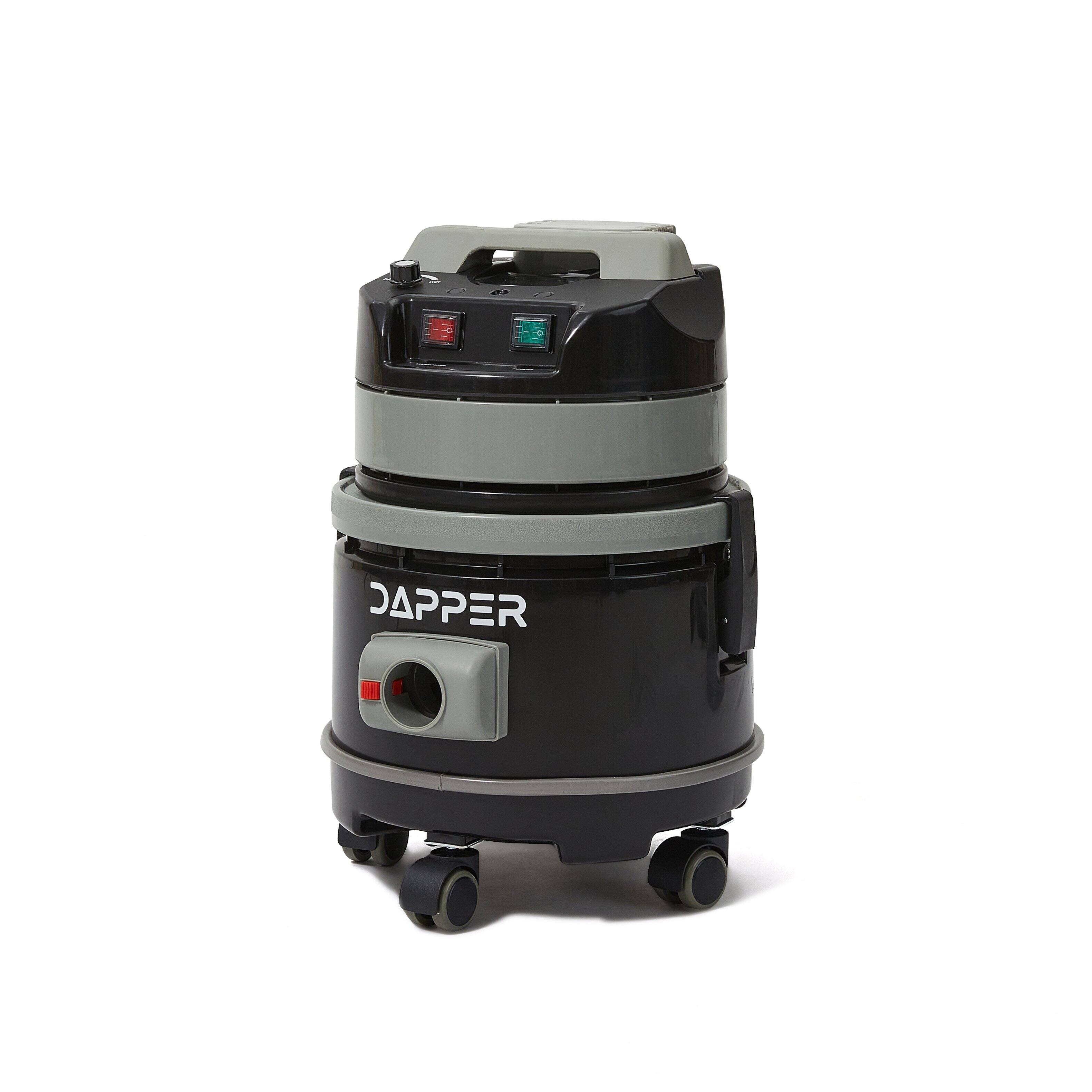 Alt View 8. Dapper Supply - Commercial Wet/Dry Vacuum Cleaner with Soap Dispensing Brush, 1 Gal. Solution & 3 Gal. Recovery Tanks - Black.