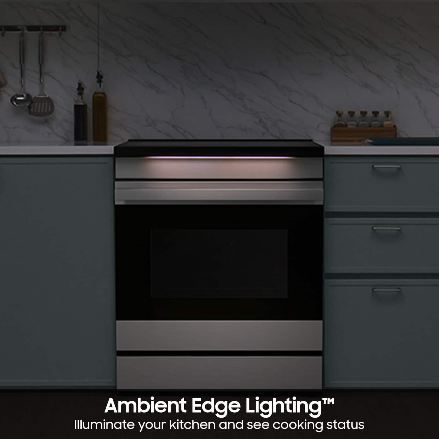 TM Ambient Edge Lighting Illuminate your kitchen and see cooking status.