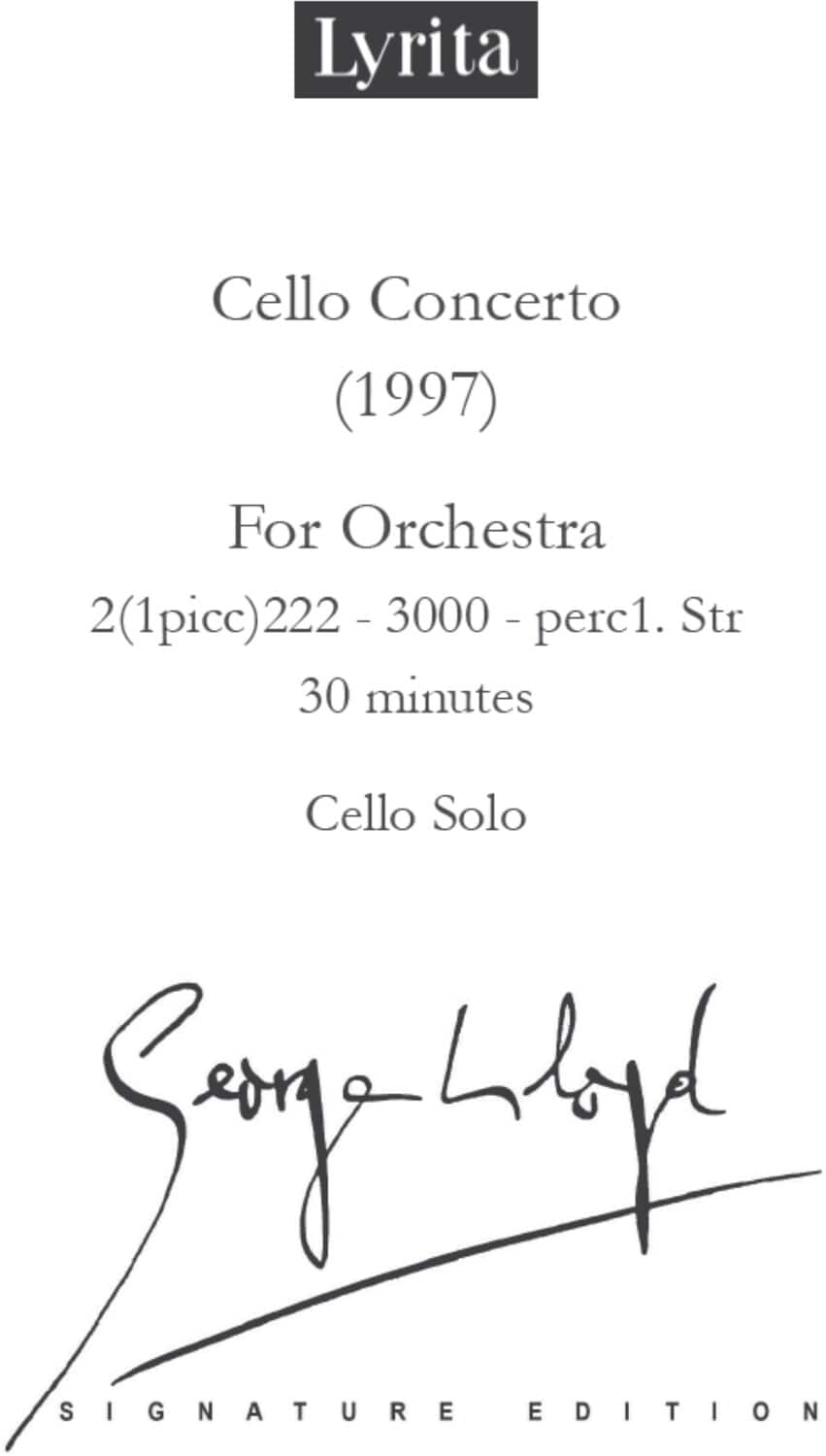 PopMarket - Lloyd: Cello Concerto Cello Score - Multicolor