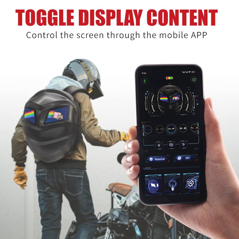 TOGGLE DISPLAY CONTENT  
Control the screen through the mobile APP  

Material DEY ORE