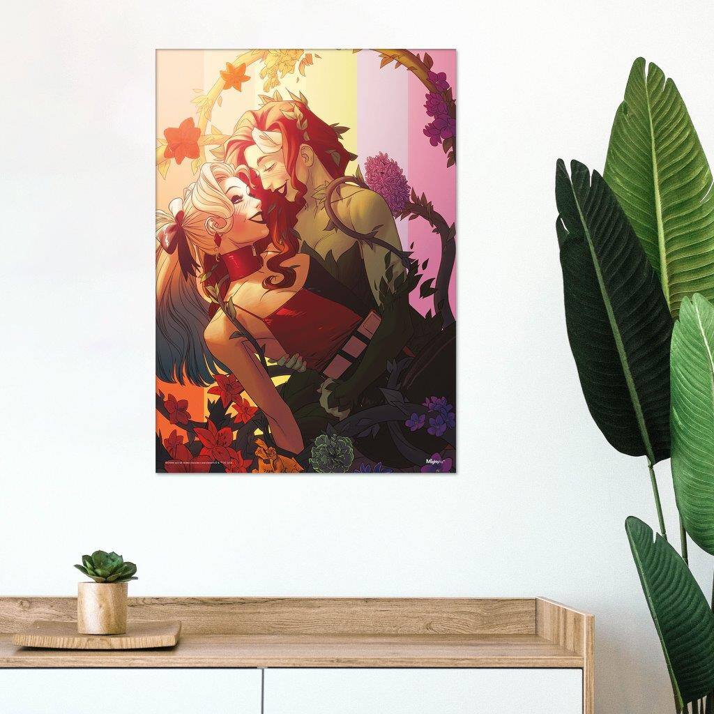 Left. Trend Setters - DC Comics (Harley Quinn and Poison Ivy - Pride) MightyPrint™ Wall Art MP17240775 - Multicolor.