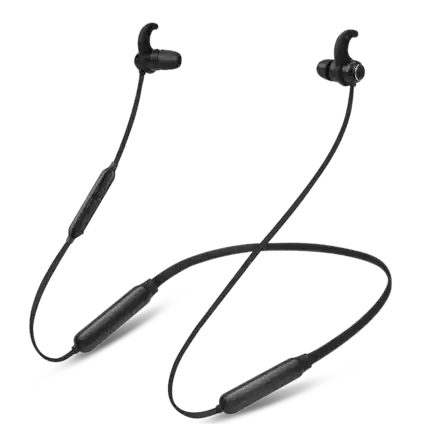 Front. Avantree - NB16-Q - Bluetooth 5.2 Neckband Earbuds with Qualcomm aptX Adaptive - Black.