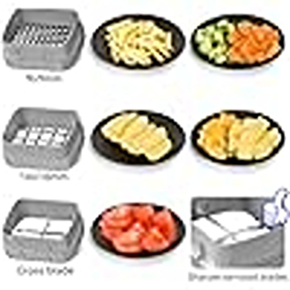 Angle. PARKER SLATER - Salad Spinner & Vegetable Chopper Set – 4.2Qt Large Bowl with 3 Interchangeable Blades for Lettuce Drying, Onion Dicing, - Spinner & Chopper.