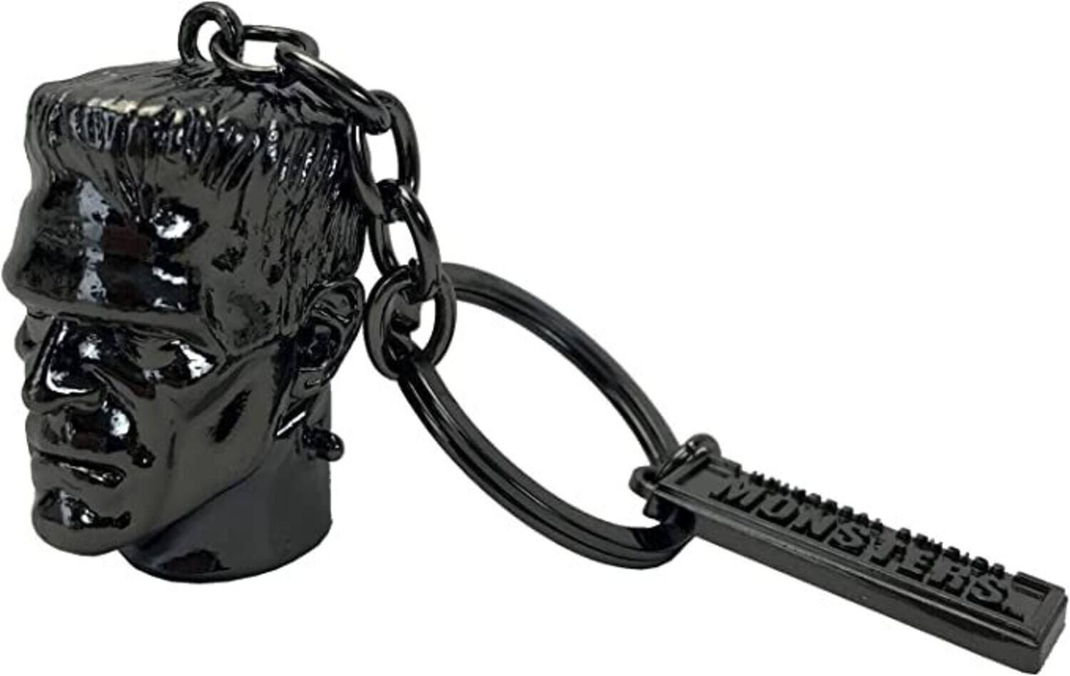 Front. PopMarket - Universal Monsters - Frankenstein Head Sculpted Keychain   - COLLECTIBLES - Multicolor.
