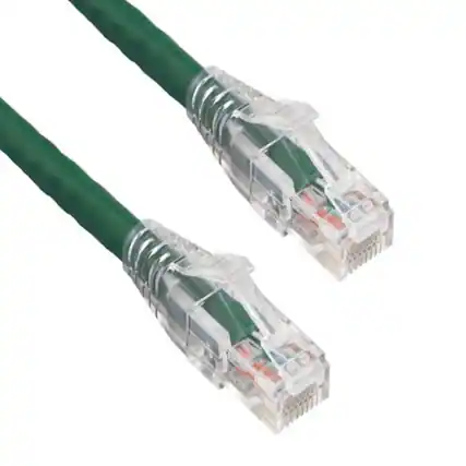 Front. Sanoxy - SANOXY Cables and Adapters; 14ft Cat6 550 MHz UTP Ethernet Network Patch Cable with Clear Snagless Boot, Green - Green.
