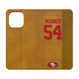 Keyscaper - NFL - Fred Warner San Francisco 49ers Folio iPhone Case - 15 - Brown
