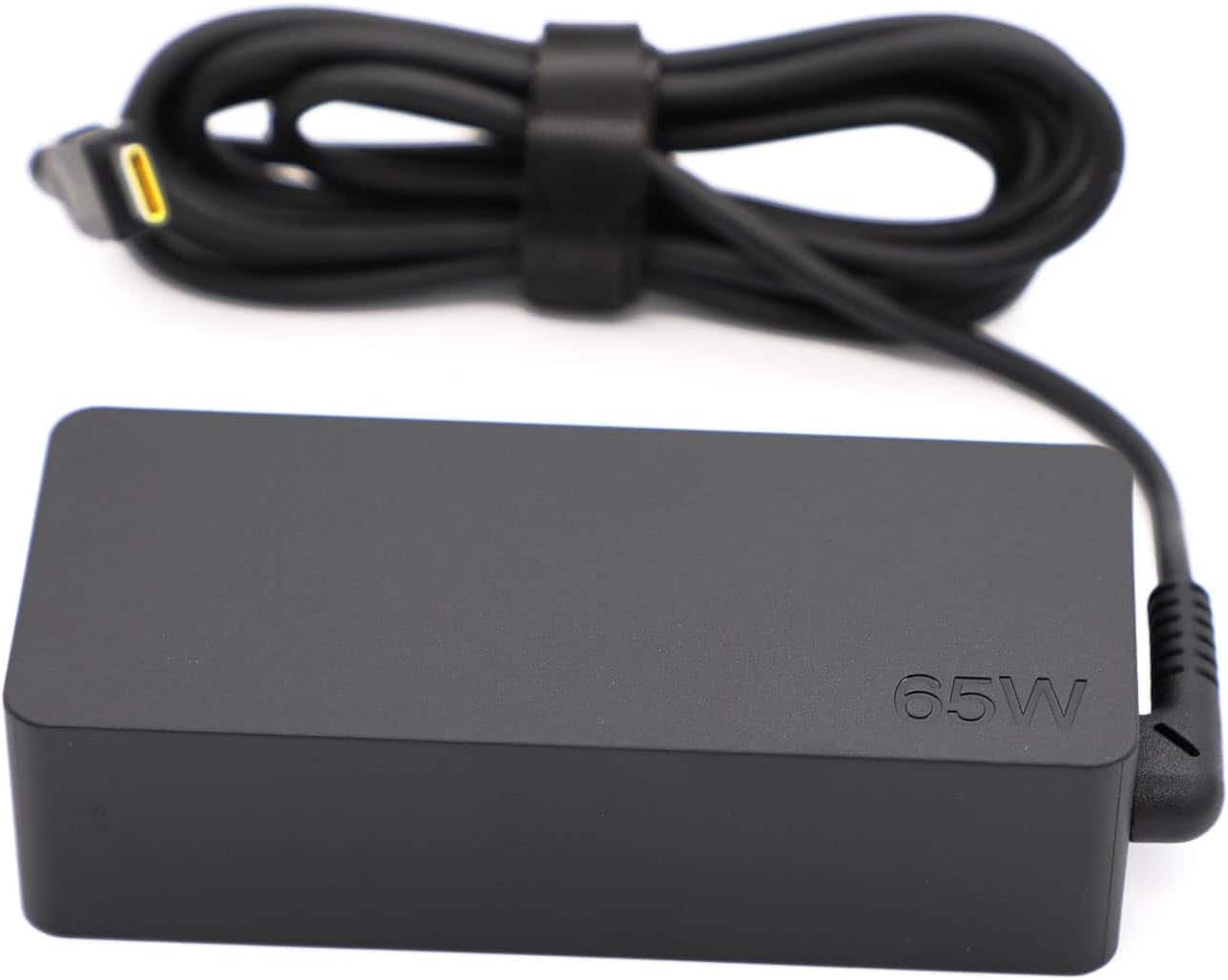 Lenovo - 65W USB-C Laptop Charger AC Power Adapter for Select ThinkPad, ThinkBook and Yoga Models - Black