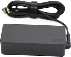 Front. Lenovo - 65W USB-C Laptop Charger AC Power Adapter for Select ThinkPad, ThinkBook and Yoga Models - Black.