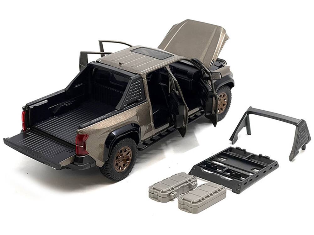Alt View 3. Mijo Exclusives - 2024 Toyota Tacoma Trailhunter Edition Pickup Truck Bronze Metallic 1/24 Diecast Model Car.