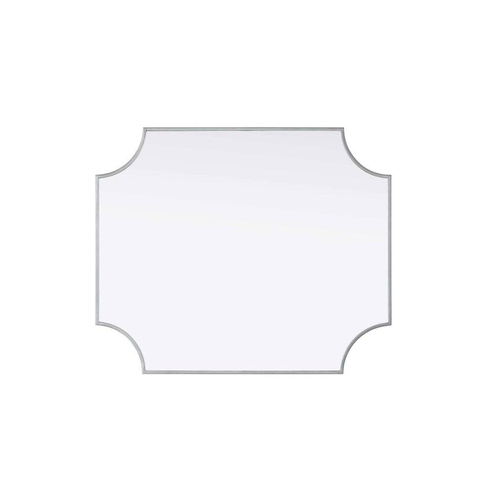 Alt View 2. Elegant Kitchen and Bath - Notched Metal Mirror 30x36 inch in Silver - Silver.