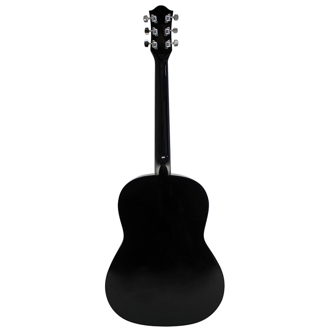 Back. Rockjam - RockJam Acoustic Guitar Kit with Tuner, Bag, Stand, Strap & Lessons AG-1BK-SK Black - Black.