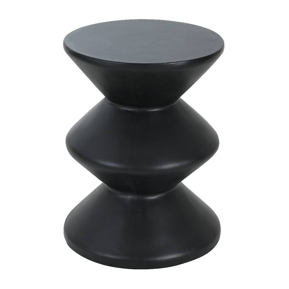 Alt View 3. Loheer - Loheer Concrete Side Table Outdoor Modern Black End Table - Black.