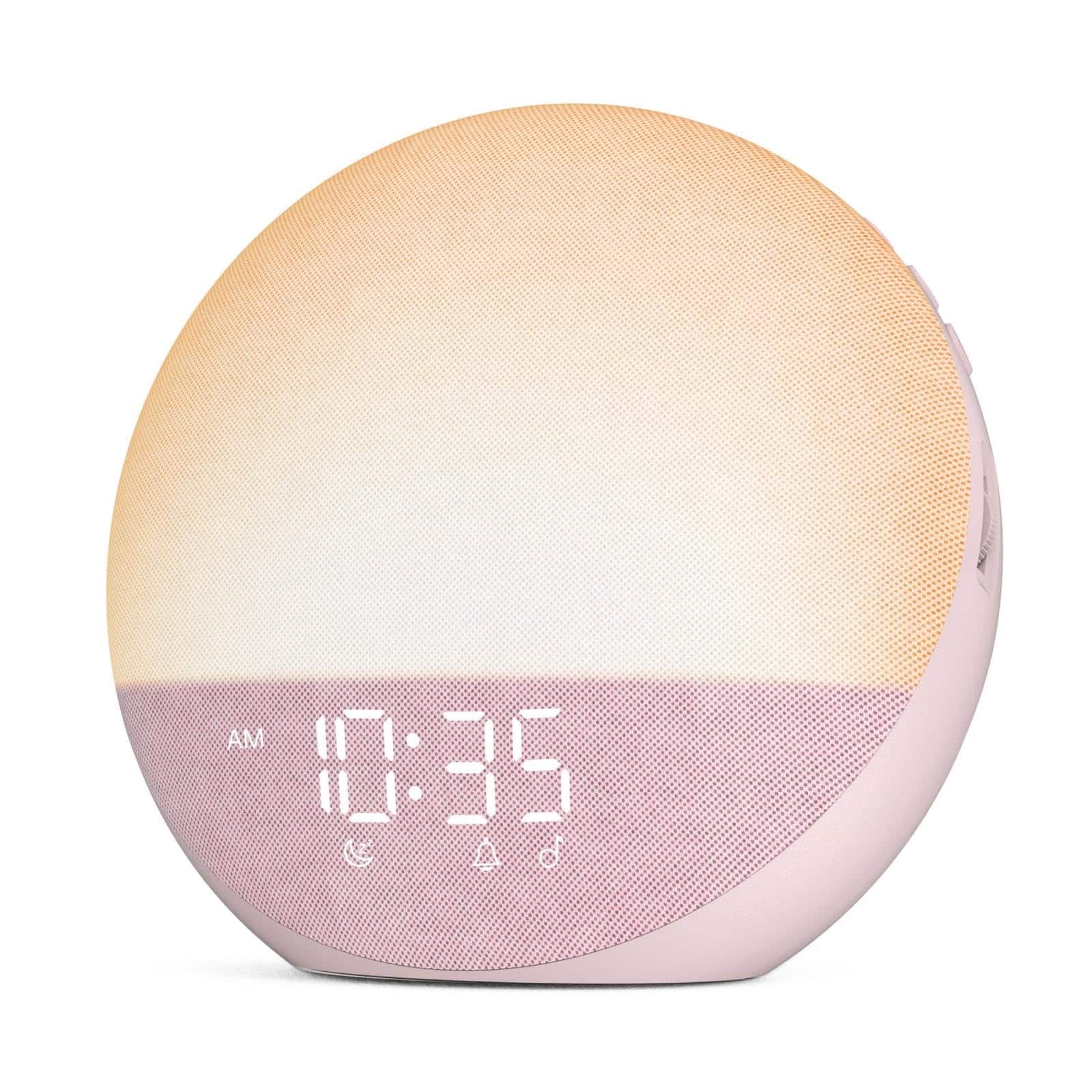 Dazzed Corner - Sunrise Alarm Clock with White Noise, Bluetooth Speaker - Pink