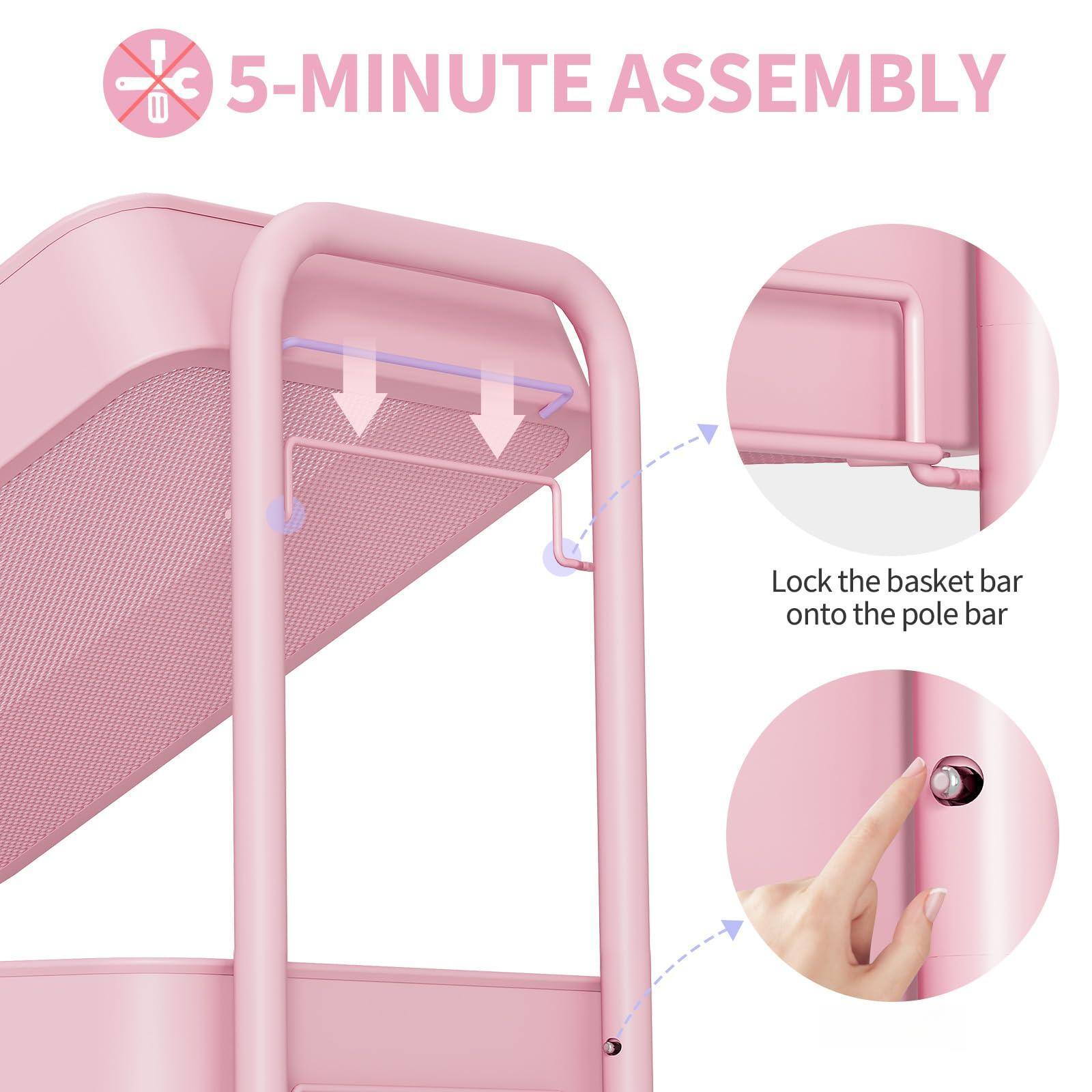 5-MINUTE ASSEMBLY

Lock the basket bar onto the pole bar
