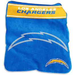 Logo Brands - Los Angeles Chargers 60'' x 80'' XL Raschel Plush Throw Blanket - Multicolor