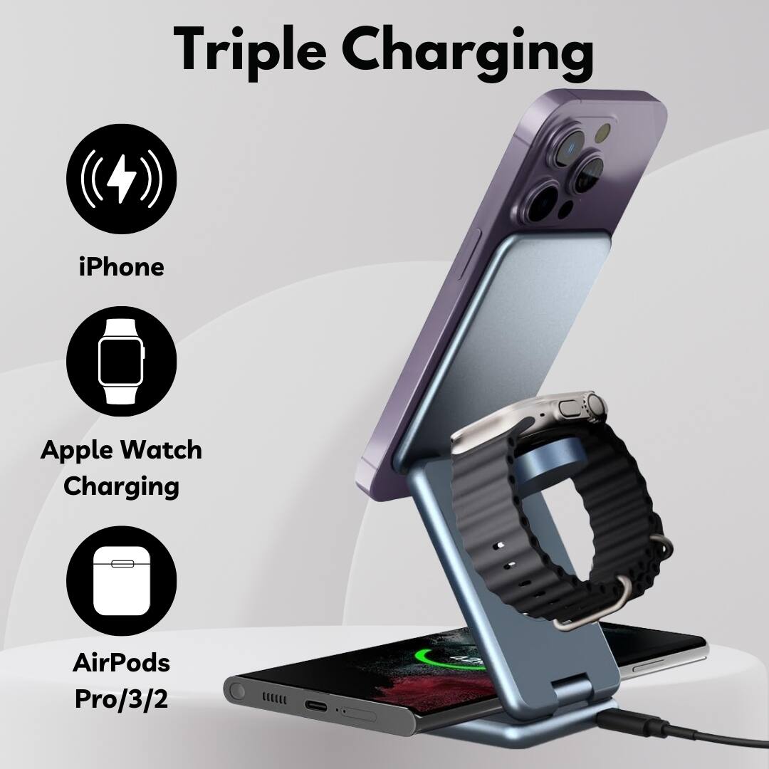 Triple Charging

- iPhone
- Apple Watch Charging
- AirPods Pro/3/2