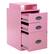 Alt View 14. OSP Home Furnishings - 3 Drawer Locking Metal File Cabinet with Top Shelf - Pink.